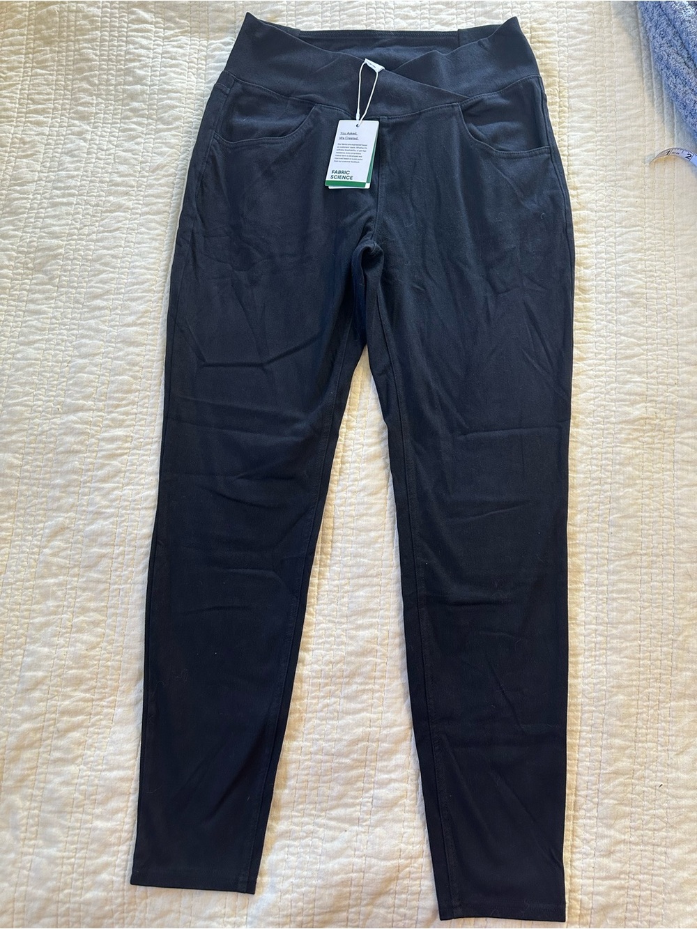 HALARA women’s Black Pull-On Large Full Length with Front Pockets NWT
